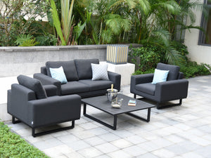 SIMPO Ethos 4-Piece Outdoor Lounge Setting (2-Seater) — Charcoal