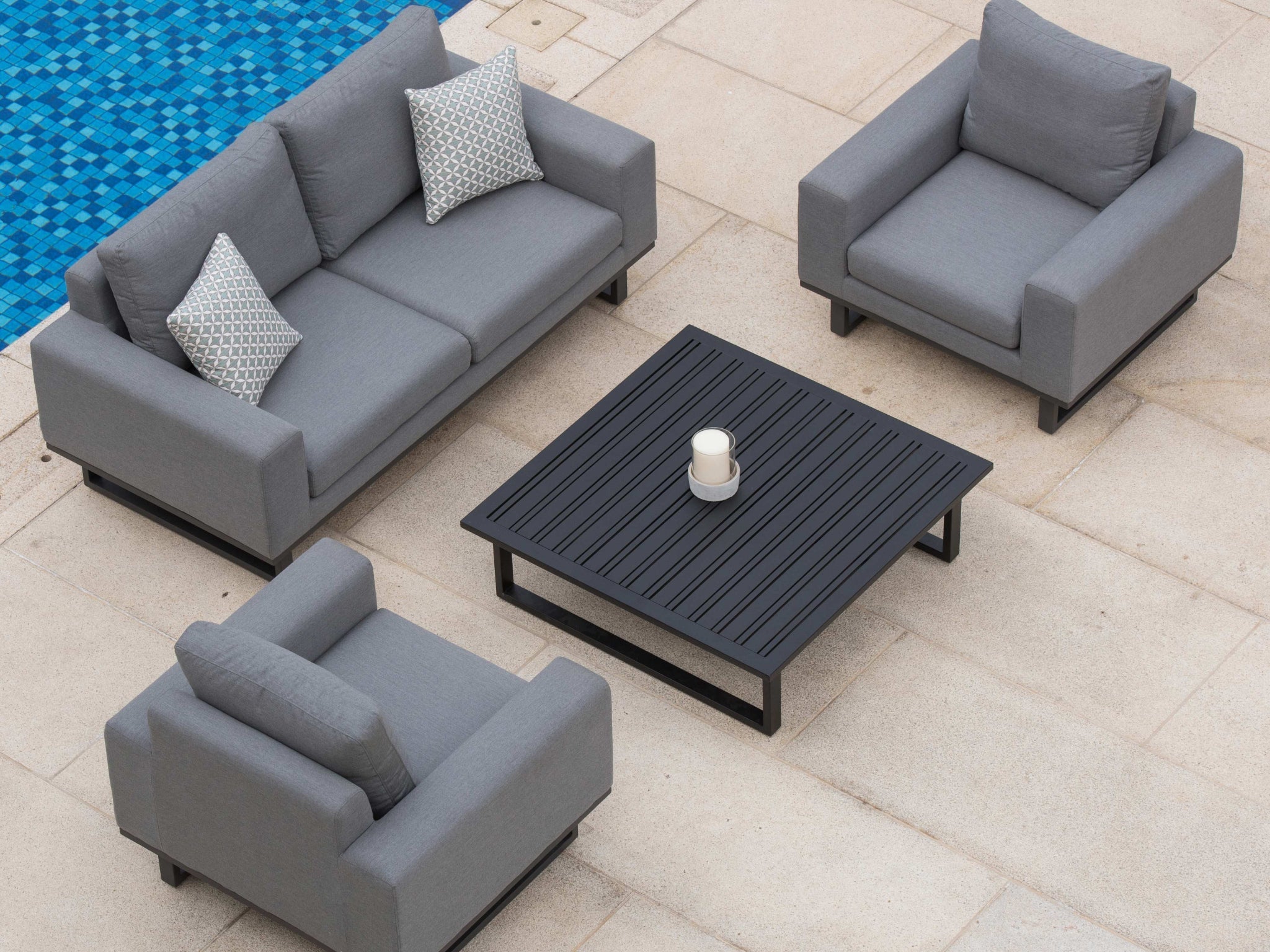 SIMPO Ethos 4-Piece Outdoor Lounge Setting (2-Seater) — Flanelle