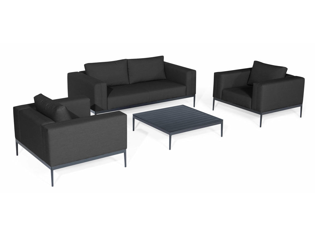 SIMPO Eve 4-Piece Outdoor Lounge Setting (2-Seater) — Charcoal