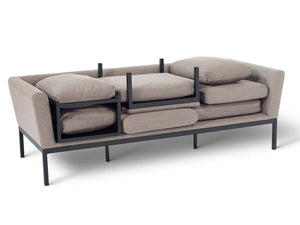 SIMPO Pulse 4-Piece Outdoor Chaise Lounge Setting — Taupe