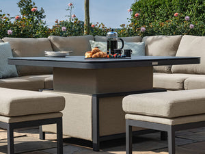 SIMPO Pulse 6-Piece Outdoor Modular Lounge Setting (Square) — Taupe
