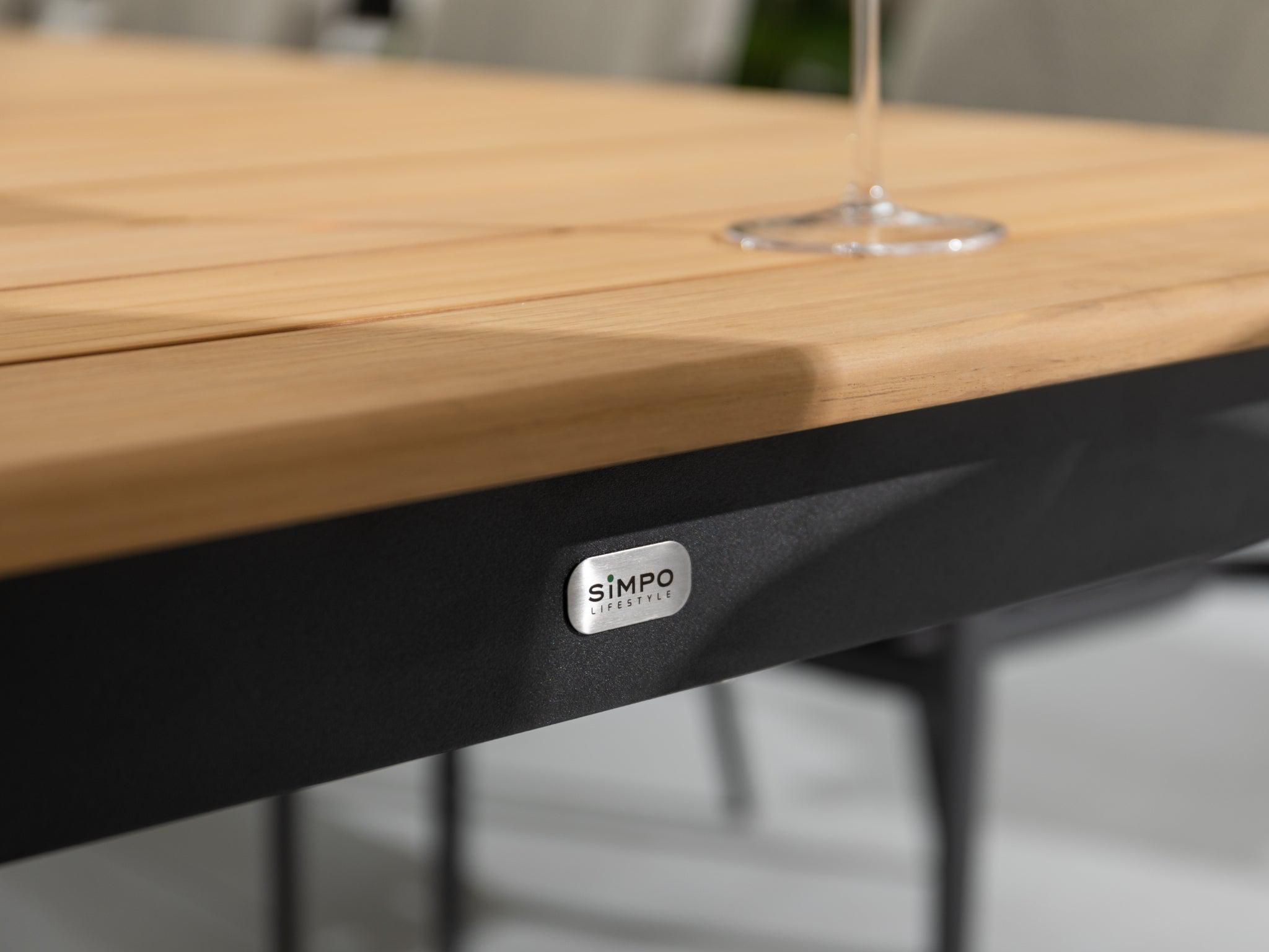 SIMPO Timmi-Axis 11-Piece Outdoor Extendable Dining Setting