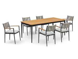 SIMPO Timmi-Axis 7-Piece Outdoor Dining Setting