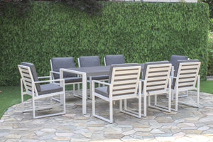 Outdoor dining set on patio