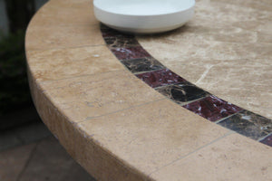 Stone Outdoor Dining Table 120cm Round FurnitureOkay