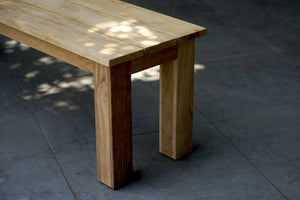 Teak outdoor bench