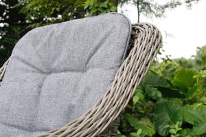 Wicker outdoor chair close-up