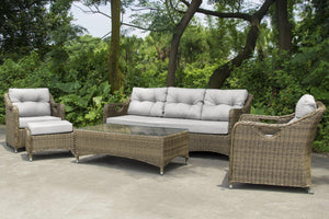 Wicker outdoor lounge setting