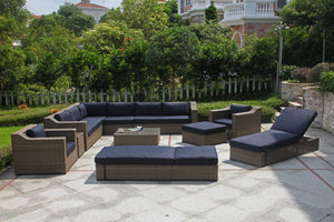 Wicker outdoor lounge set