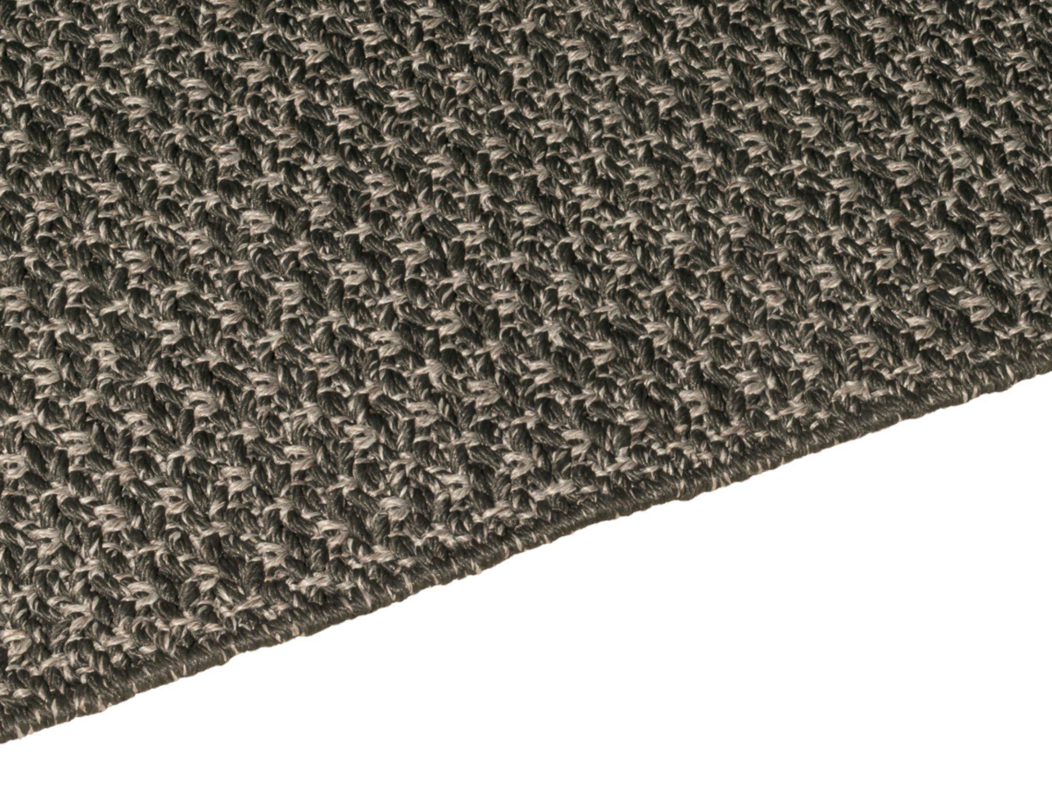 Colorscope Seasons Rustic Weave Outdoor Rug — Black Ink