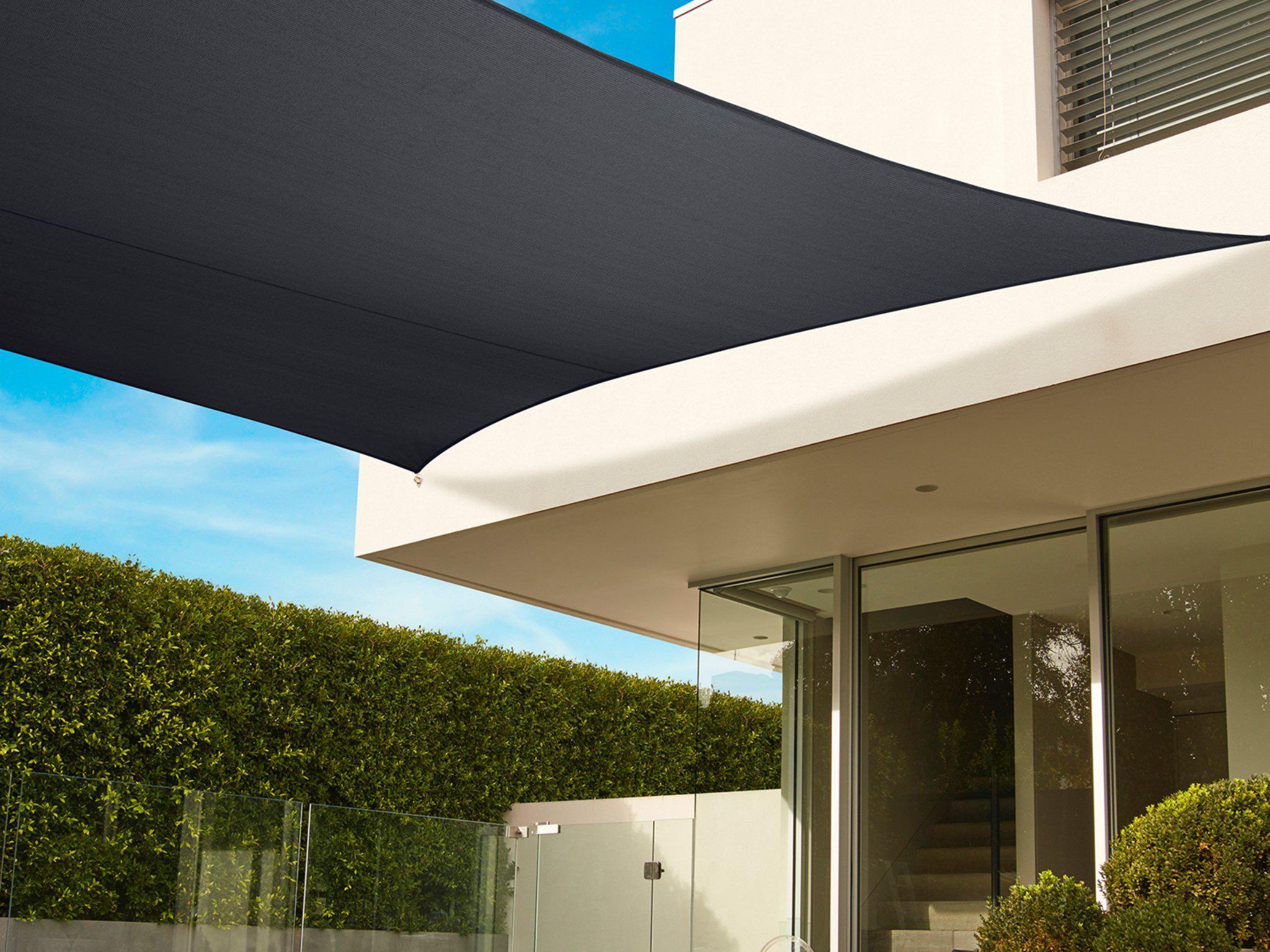 Coolaroo Commercial Grade 5.4m Square Shade Sail — Graphite