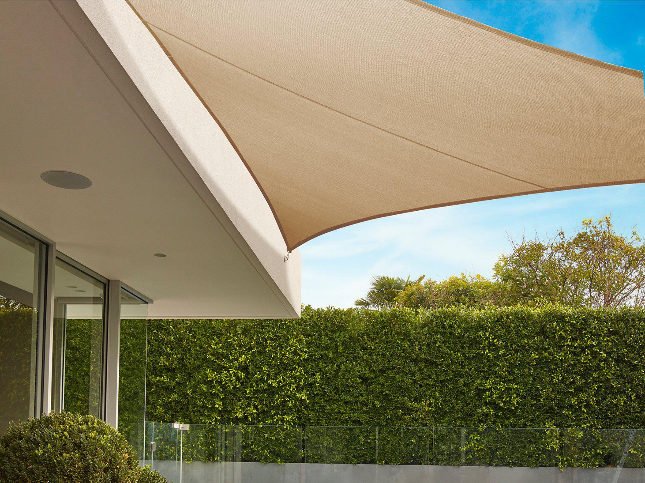 Coolaroo Commercial Grade 5m Triangle Shade Sail — Beech