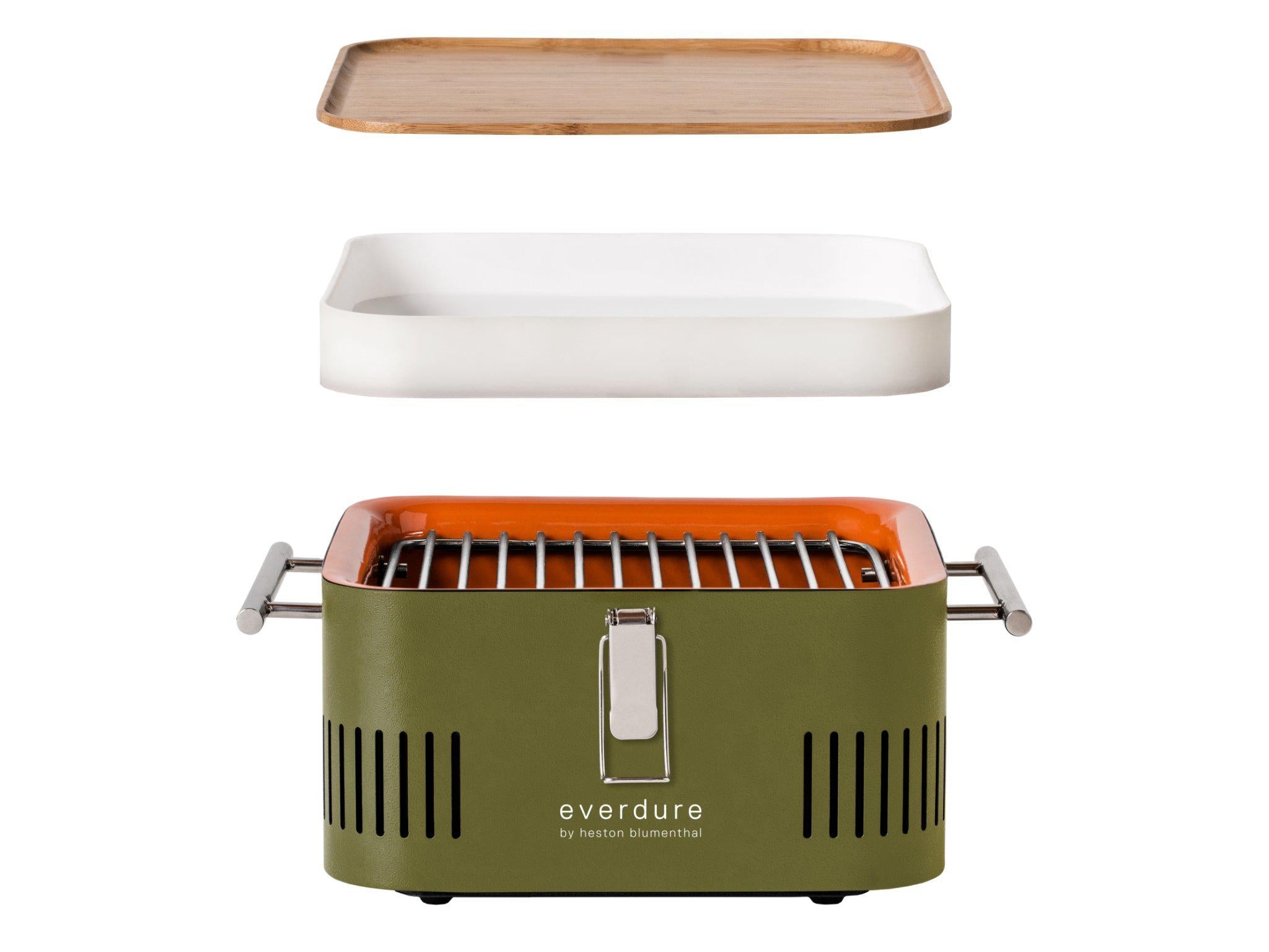 Everdure by Heston Blumenthal CUBE Portable Charcoal BBQ — Khaki