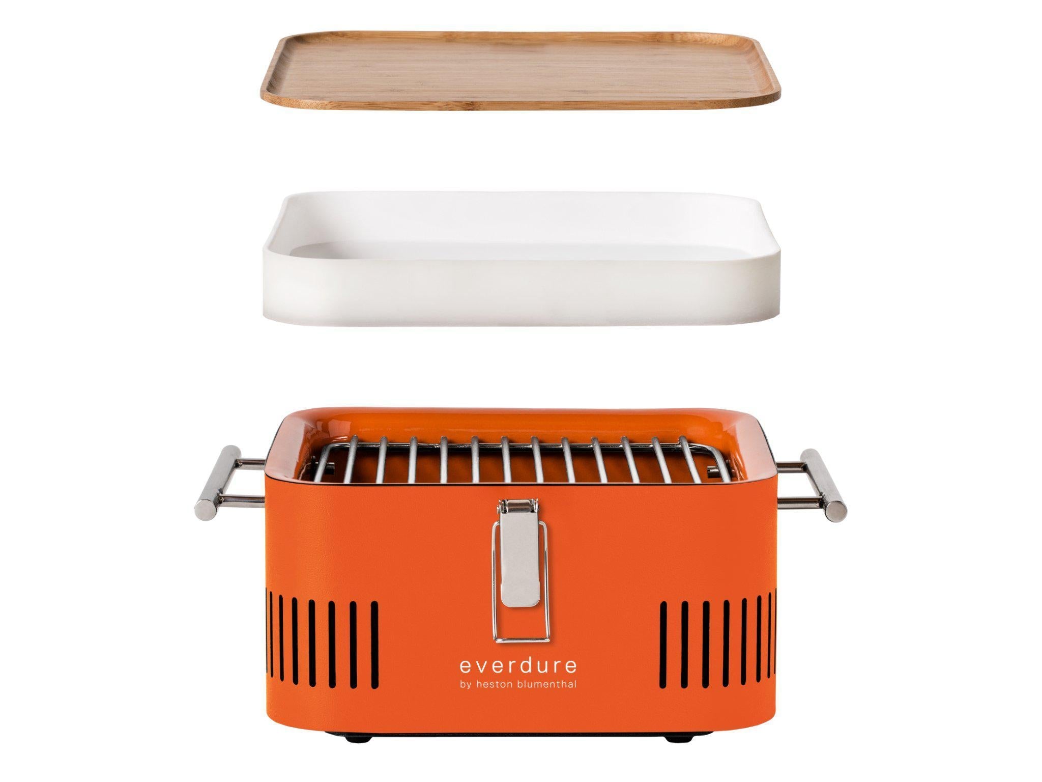 Everdure by Heston Blumenthal CUBE Portable Charcoal BBQ — Orange