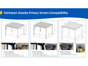 Track Guided Privacy Screen for Coolaroo Fairhaven